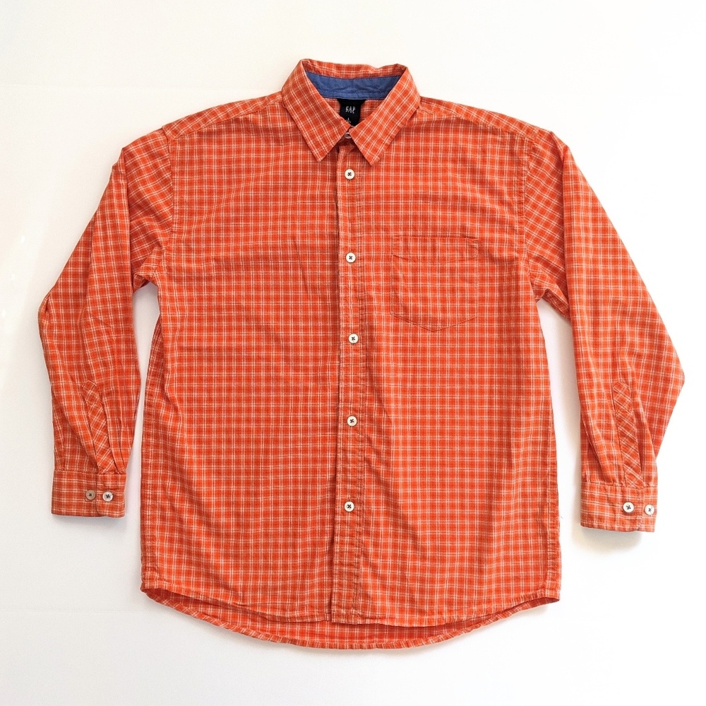 Boys GAP Kids Button Down Long Sleeve Dress Shirt
